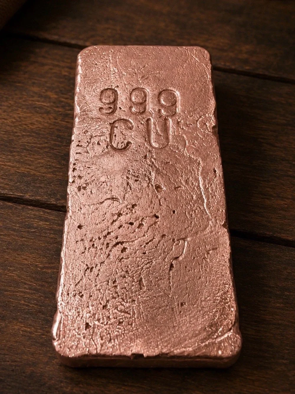 1 lb Hand Poured Copper Bar | .999 Fine Pure Copper Bullion Made In USA